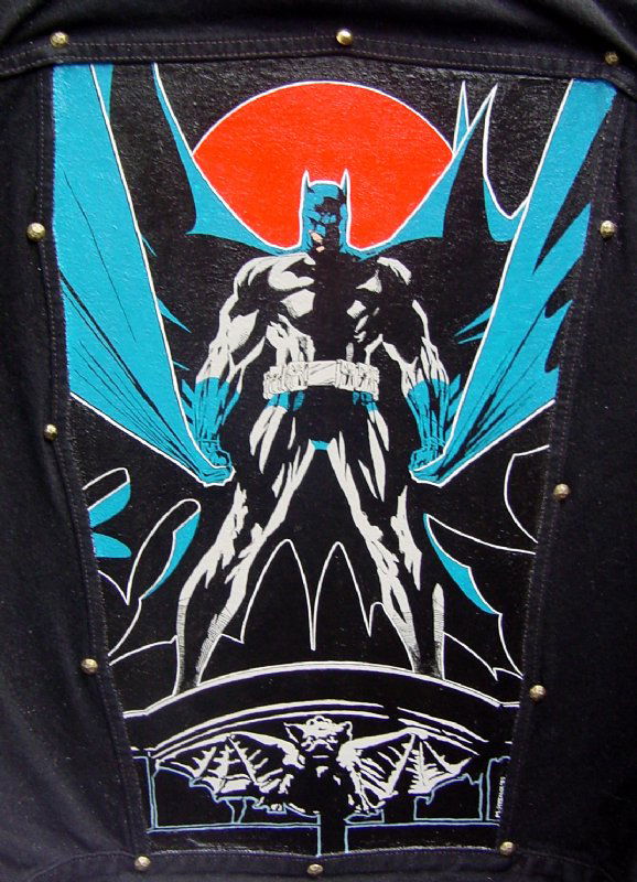 Jim Lee Batman Jacket, in Mike Steckler's Hand Painted Denim